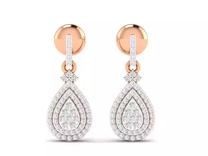 Women Earrings 3dm stl render detail  3D print model