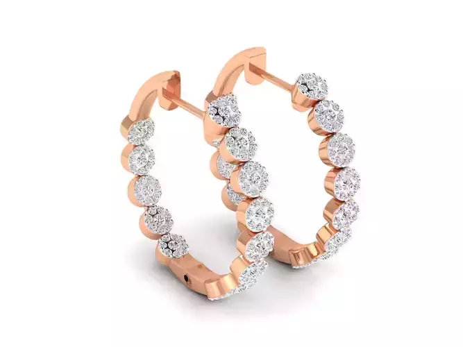 Women Earrings 3dm stl render detail 