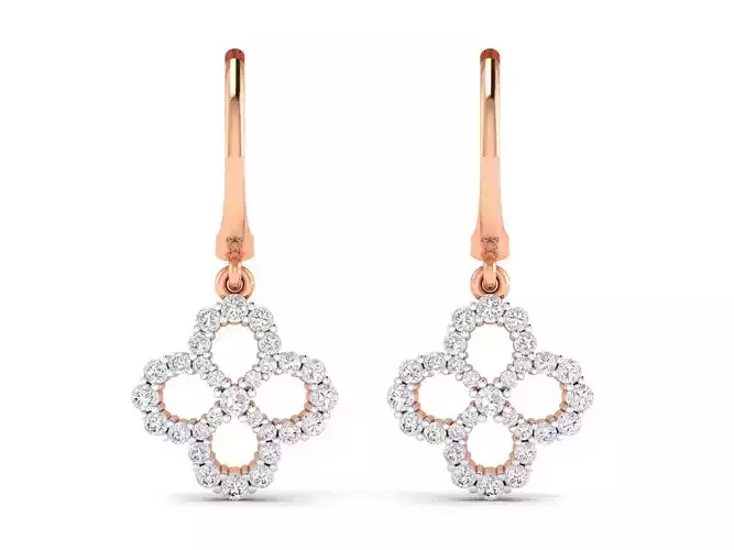 Women Earrings 3dm stl render detail  3D print model