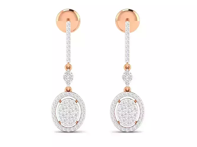 Women Earrings 3dm stl render detail 