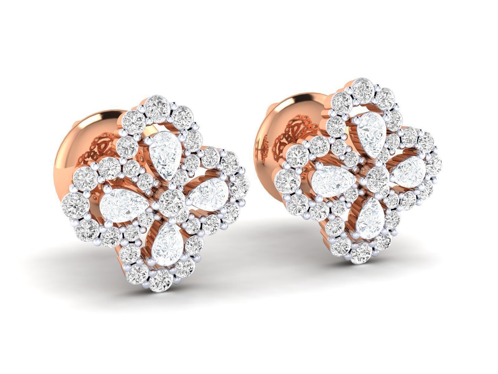 Women Earrings 3dm stl render detail  3D print model_1