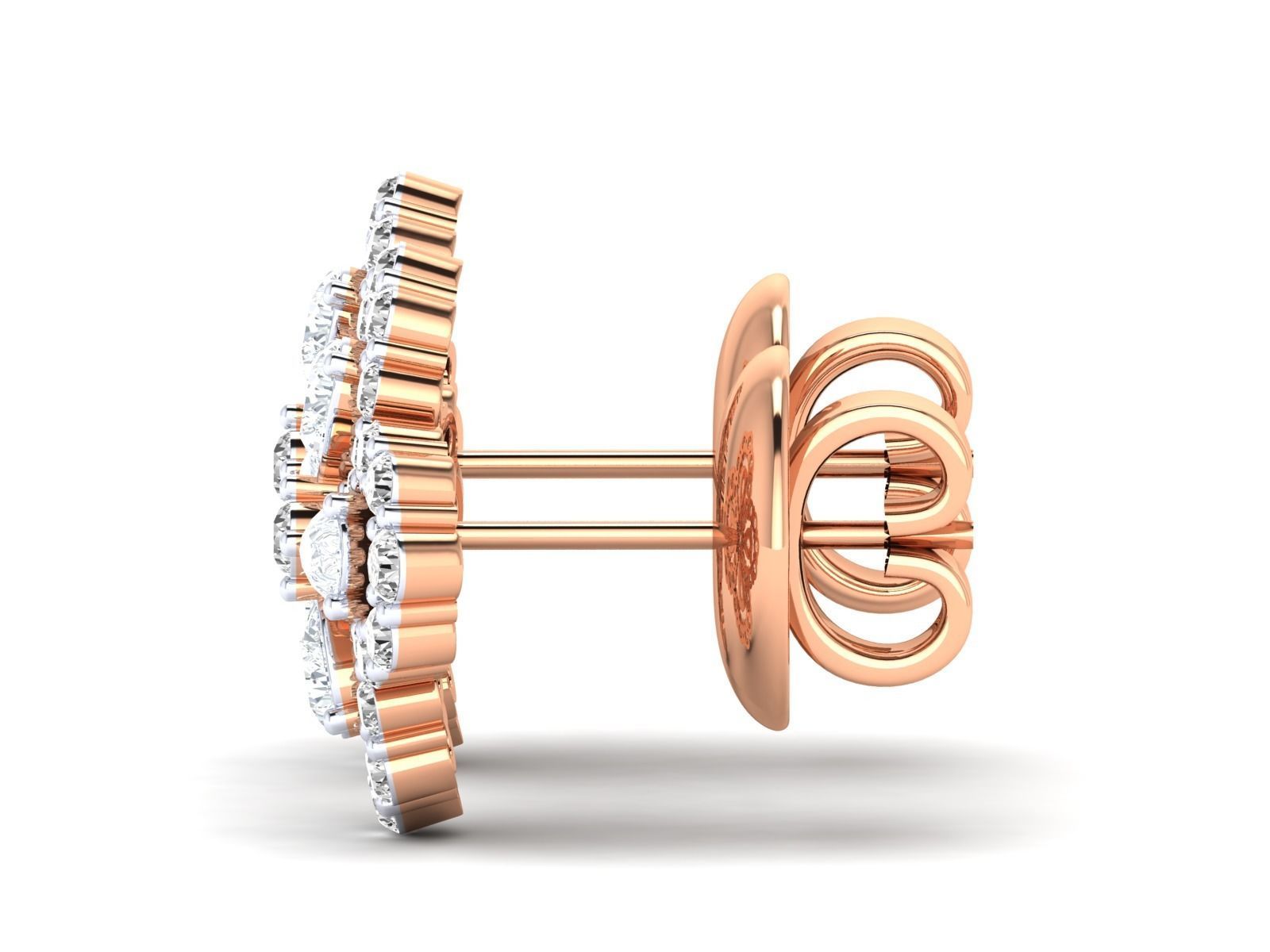 Women Earrings 3dm stl render detail  3D print model_5