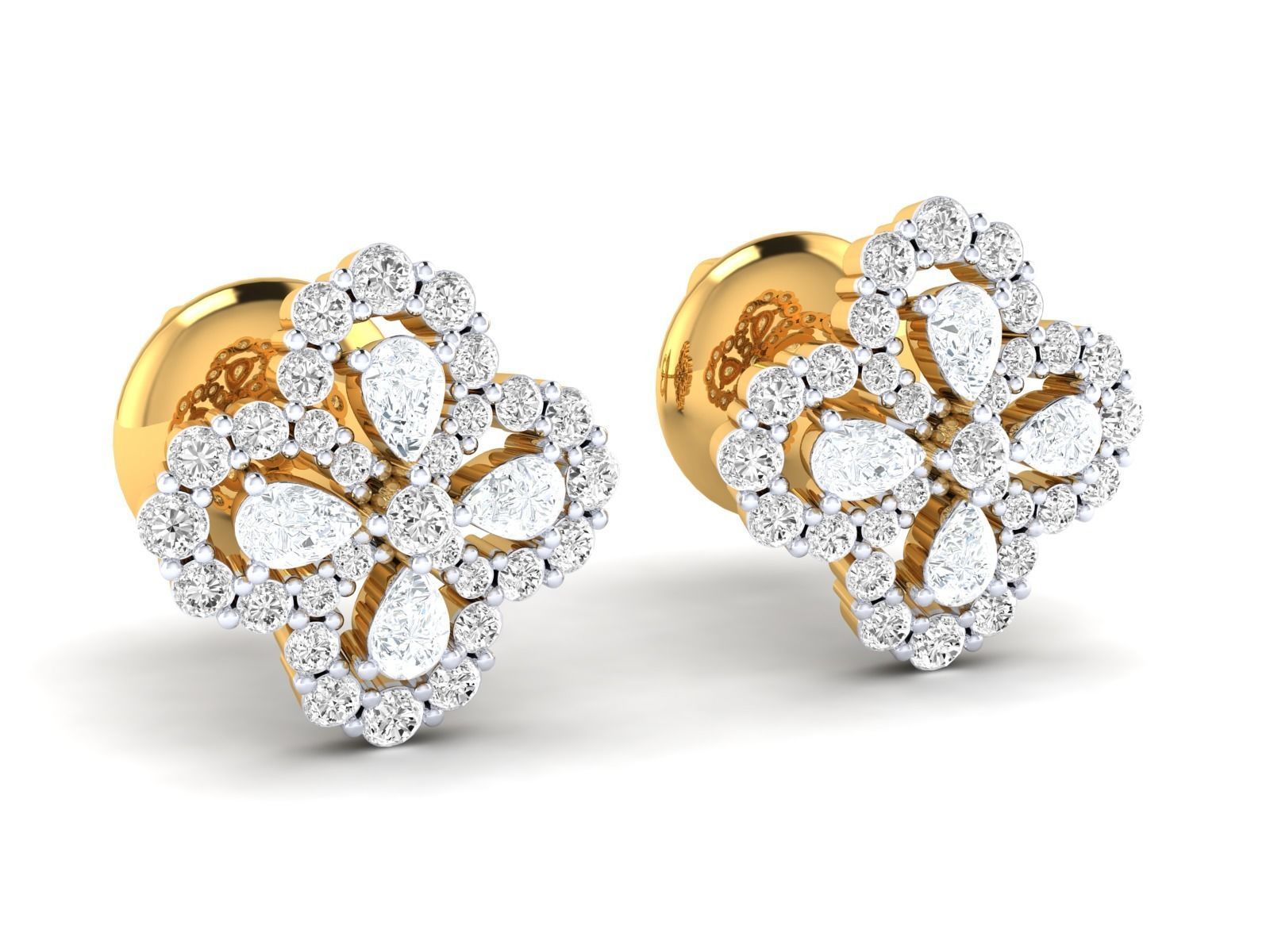 Women Earrings 3dm stl render detail  3D print model_13