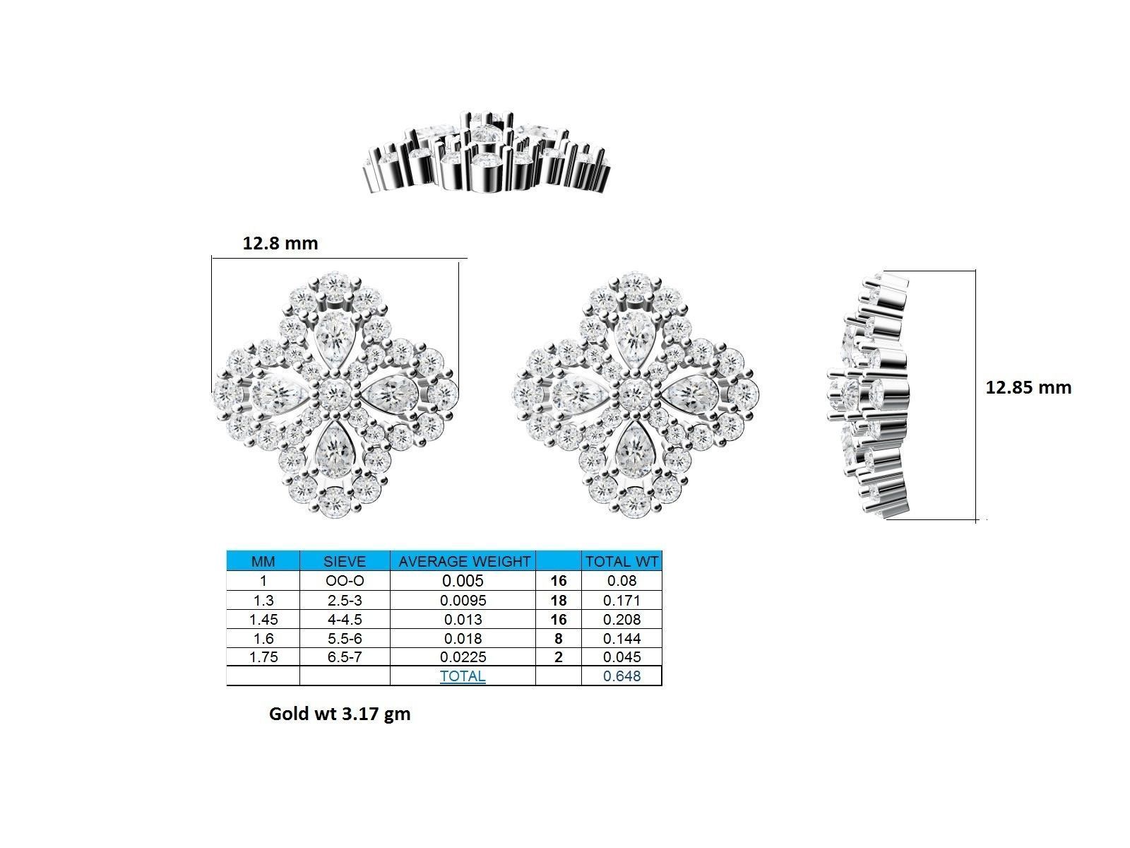 Women Earrings 3dm stl render detail  3D print model_18