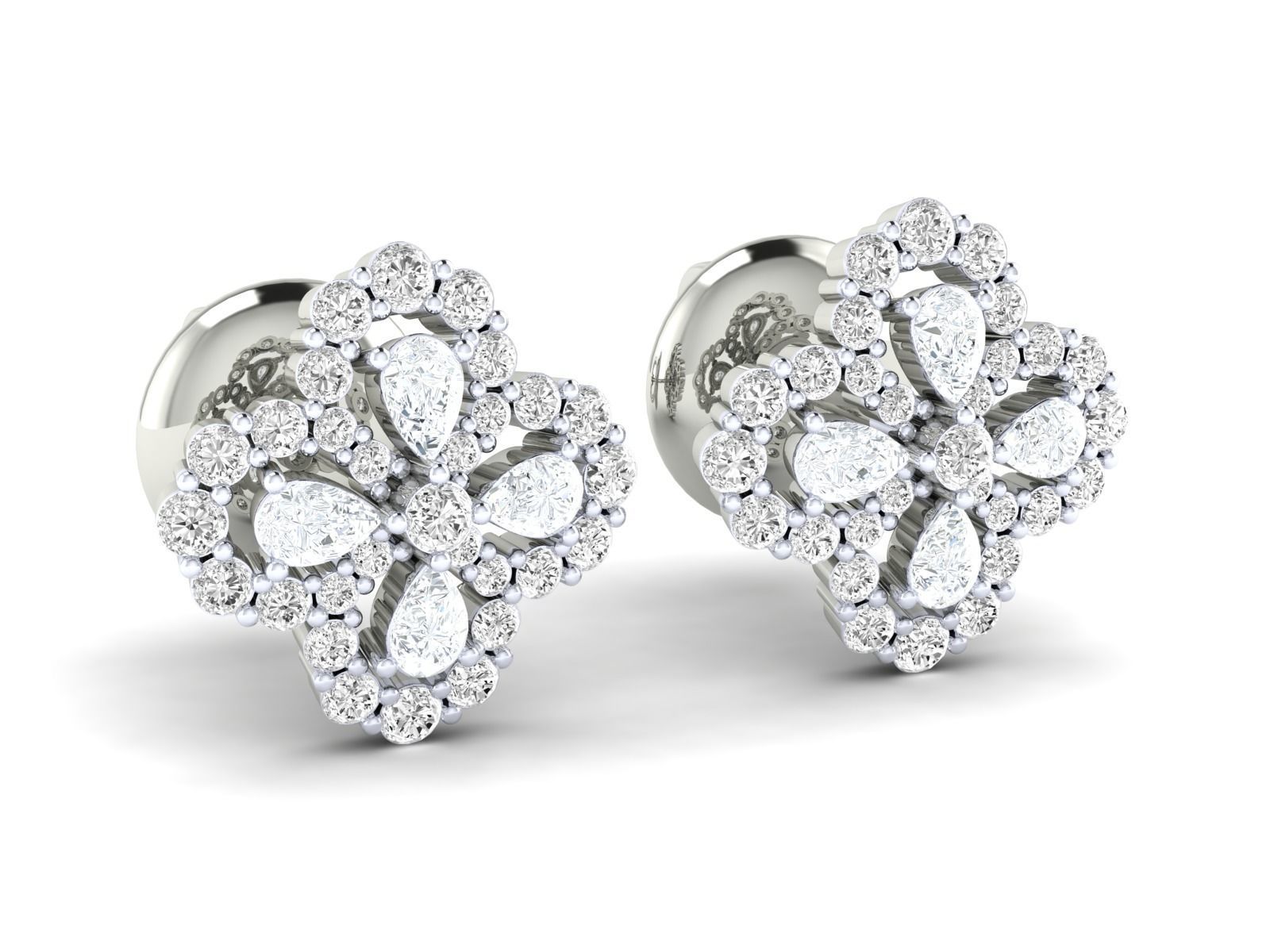 Women Earrings 3dm stl render detail  3D print model_7