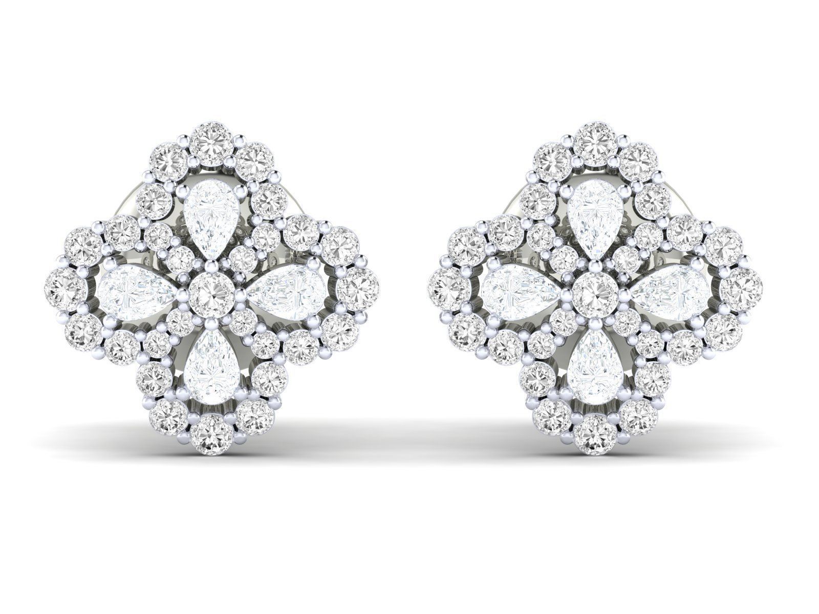 Women Earrings 3dm stl render detail  3D print model_8