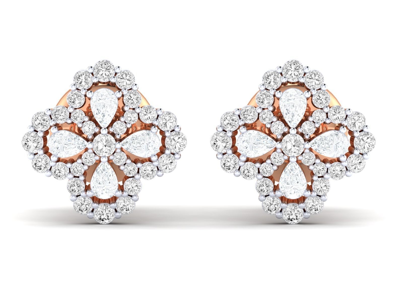 Women Earrings 3dm stl render detail  3D print model_3