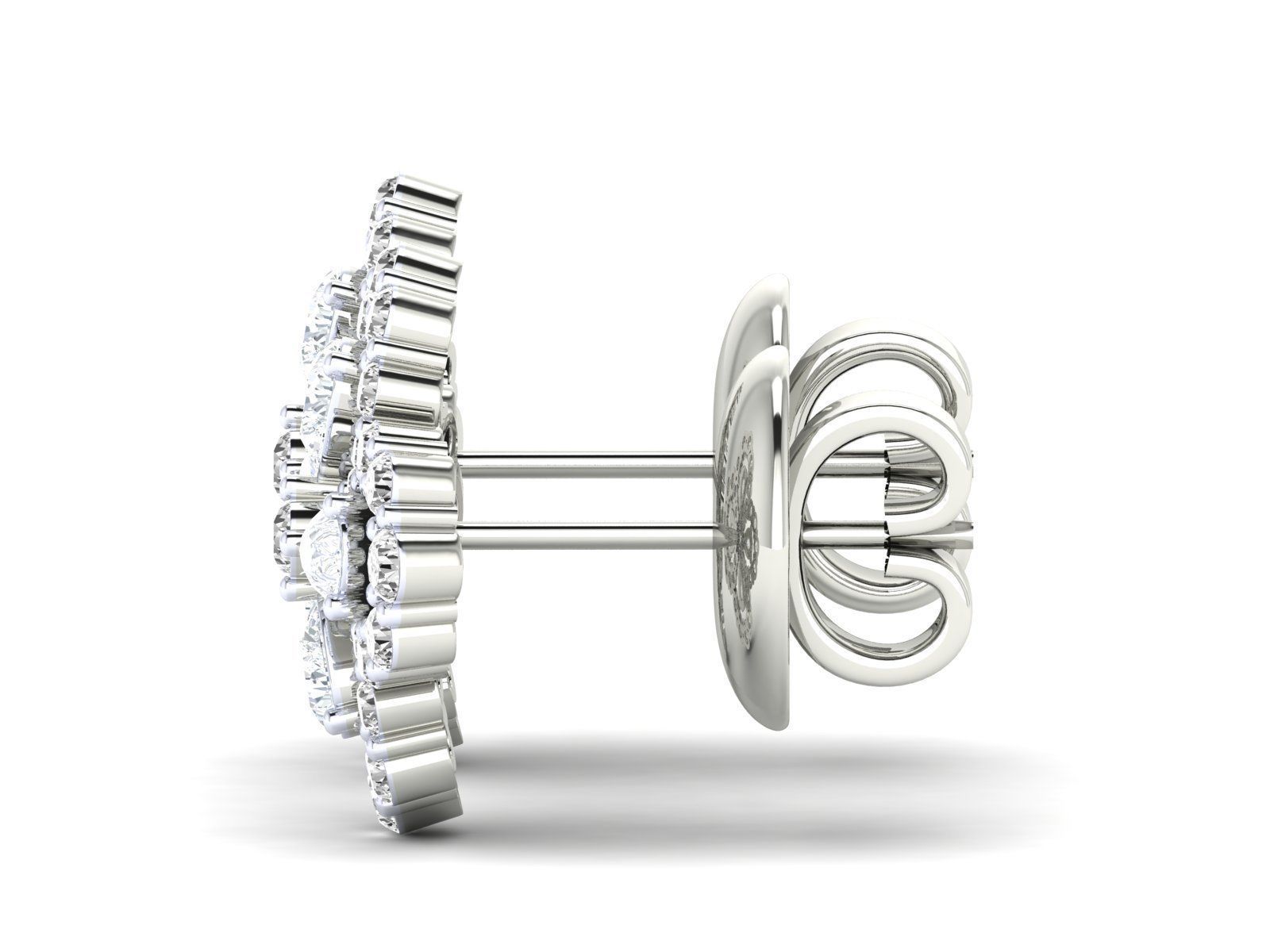 Women Earrings 3dm stl render detail  3D print model_10