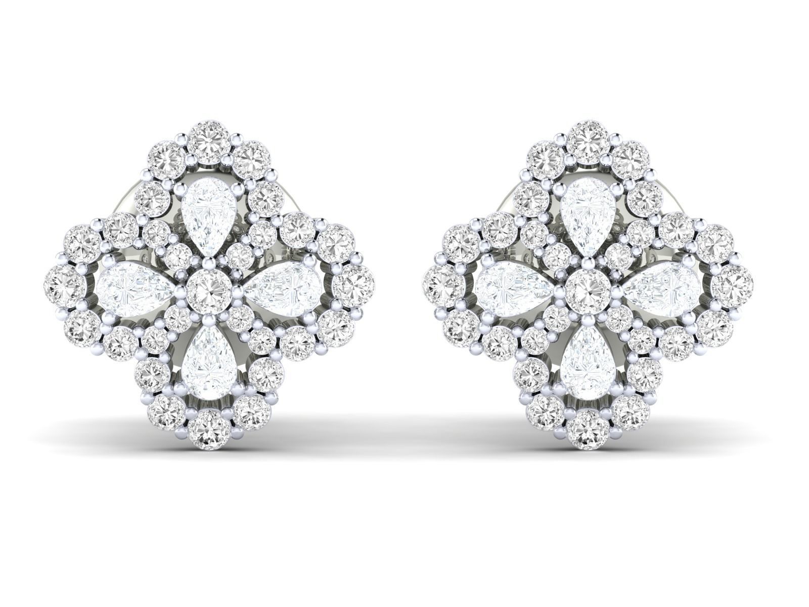 Women Earrings 3dm stl render detail  3D print model_9