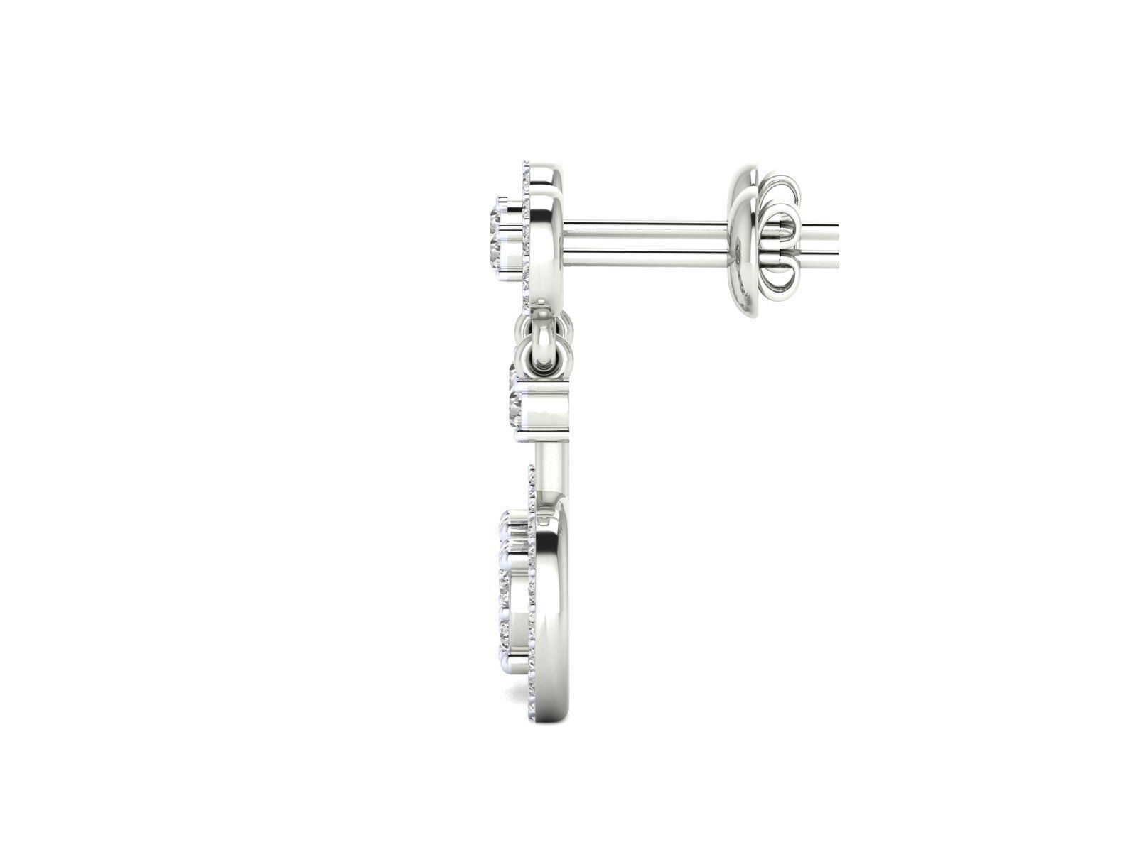 Women Earrings 3dm stl render detail  3D print model_10