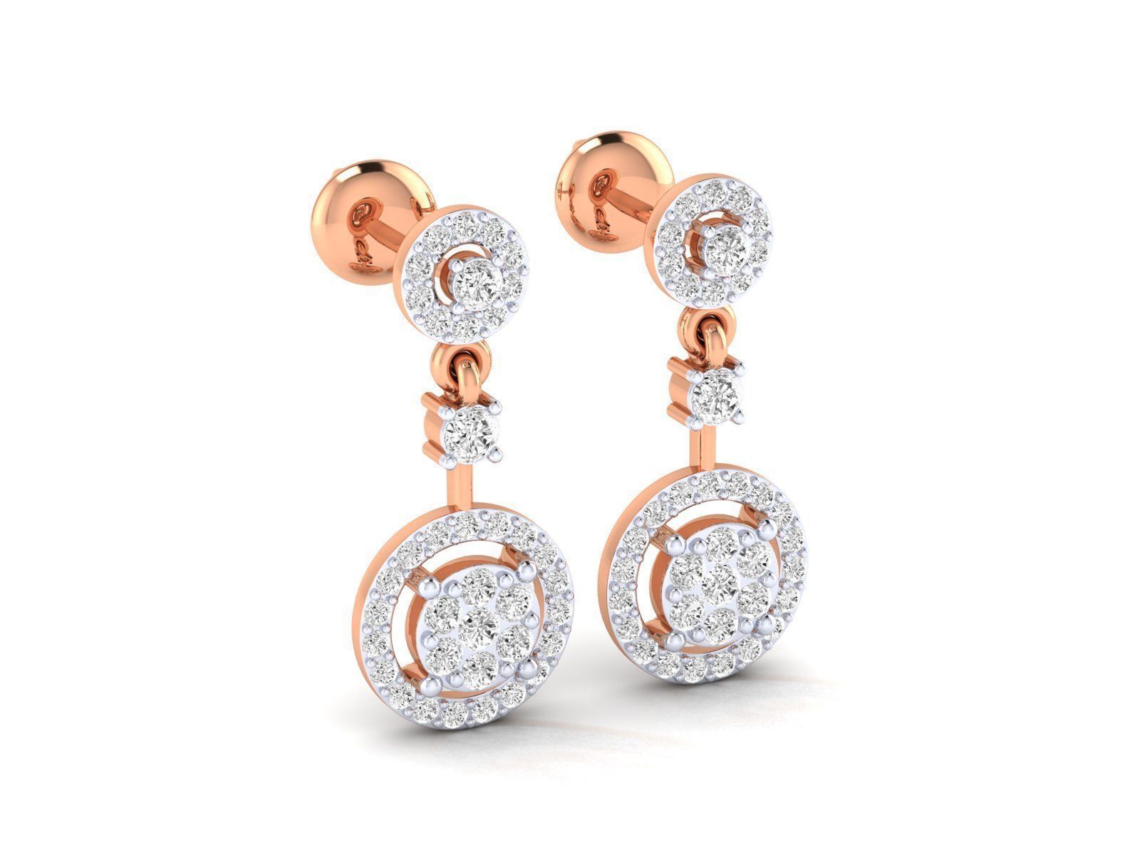 Women Earrings 3dm stl render detail  3D print model_2