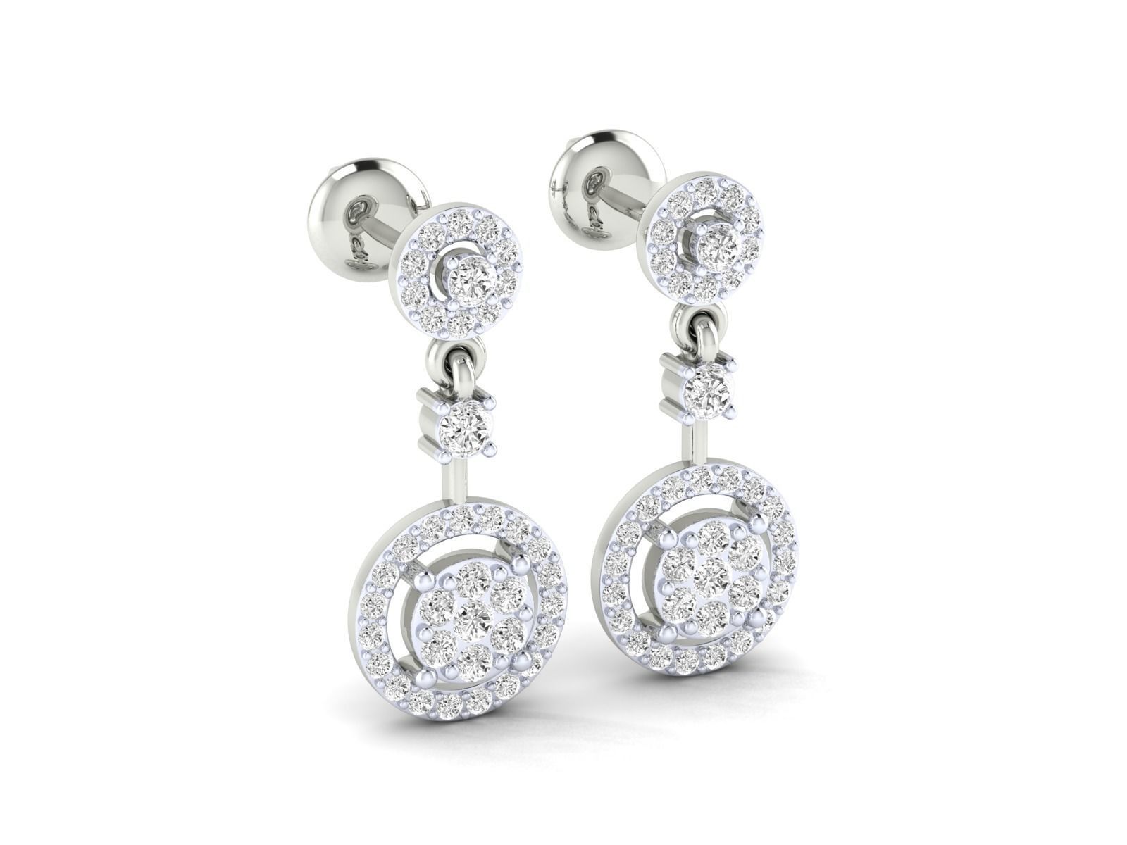 Women Earrings 3dm stl render detail  3D print model_7