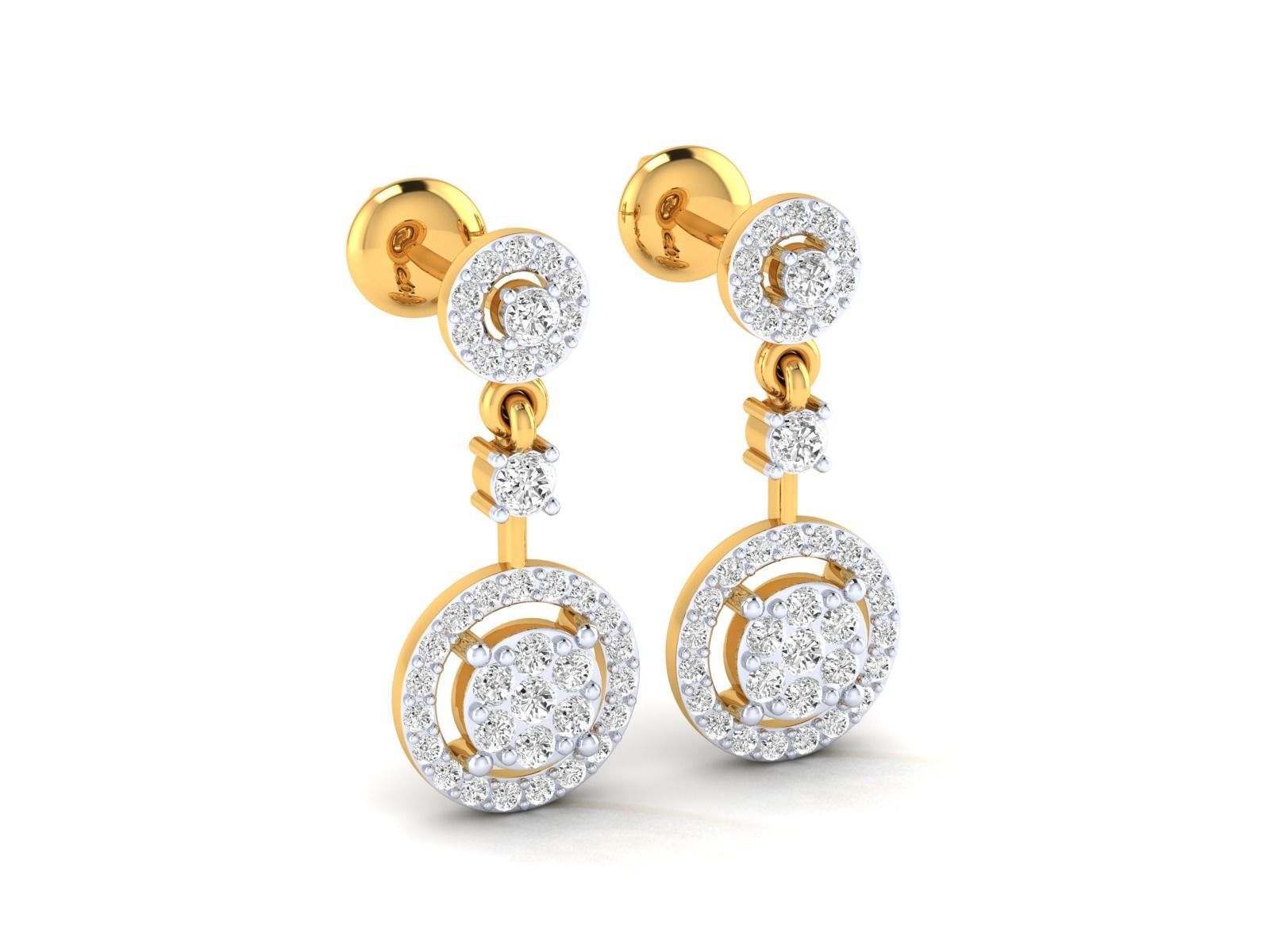 Women Earrings 3dm stl render detail  3D print model_13