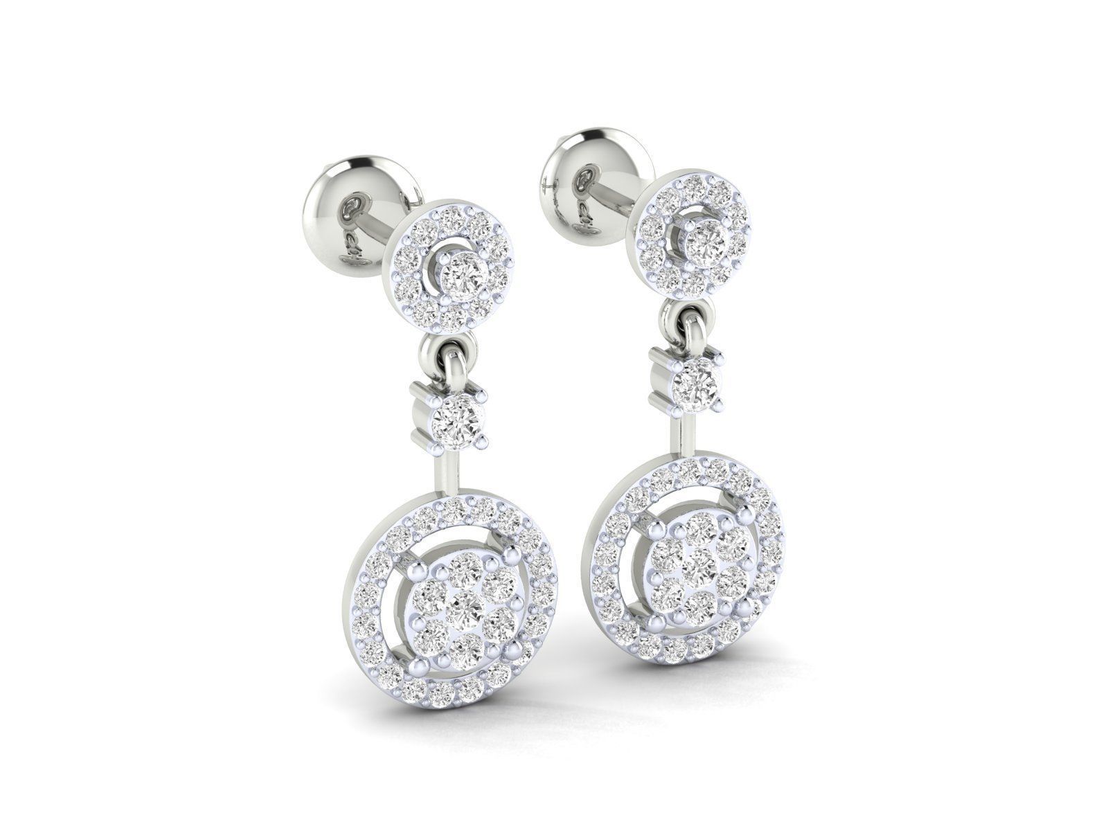 Women Earrings 3dm stl render detail  3D print model_6