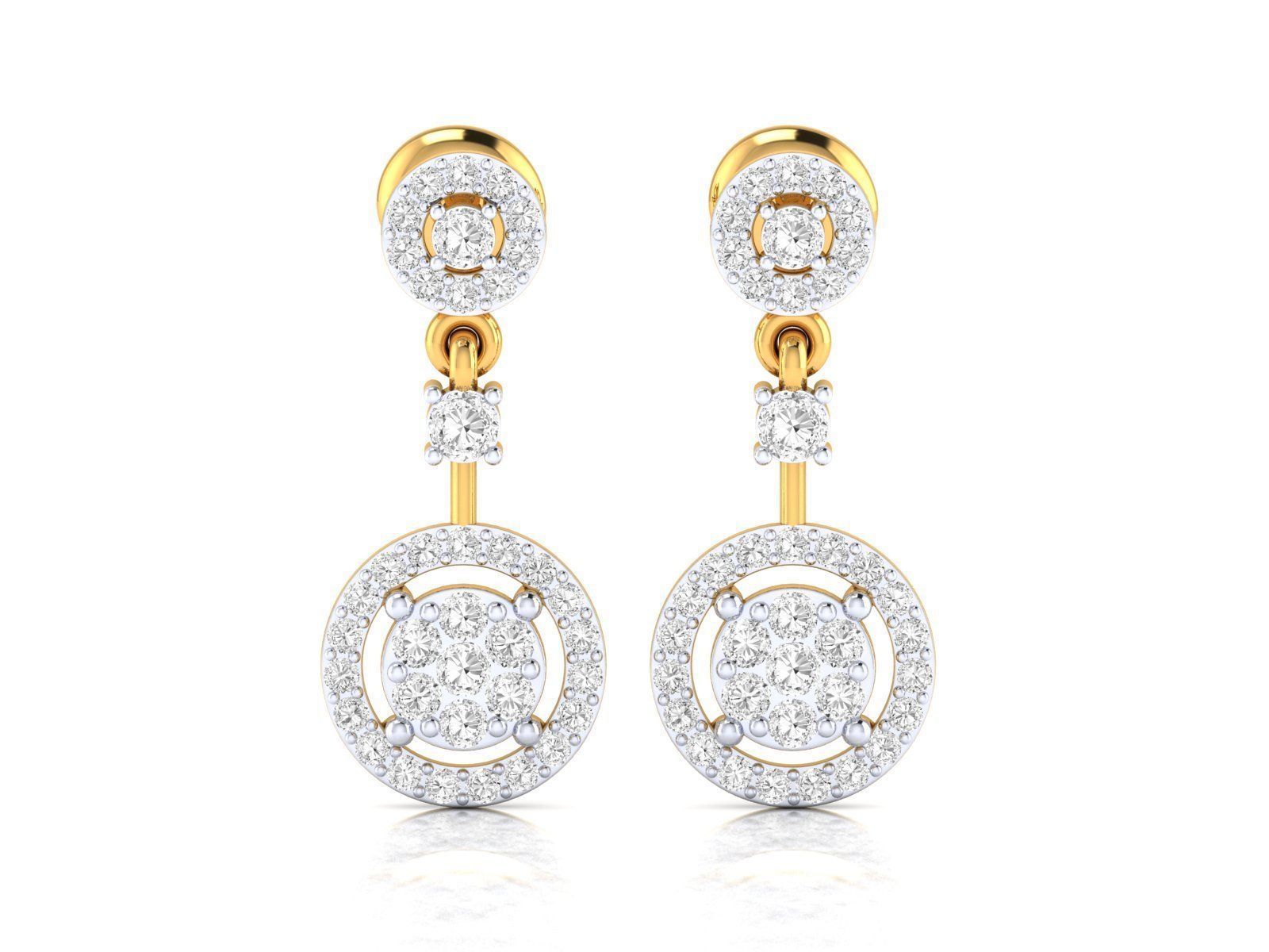 Women Earrings 3dm stl render detail  3D print model_14