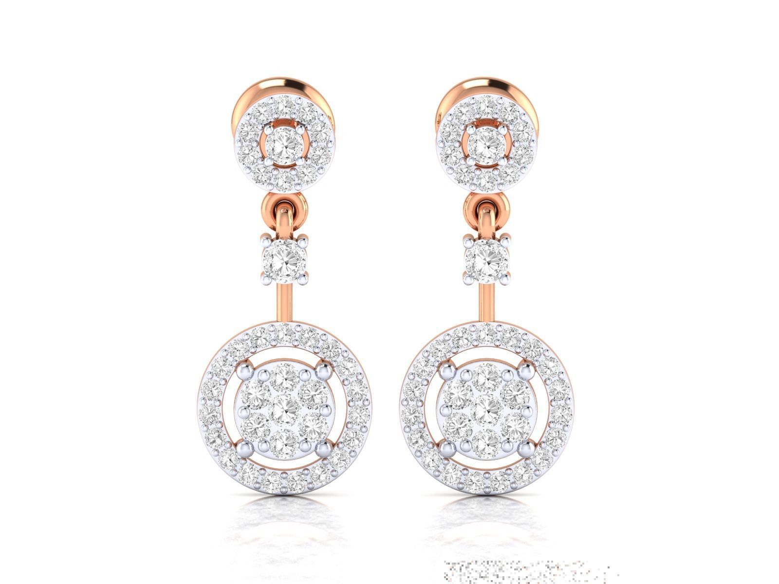 Women Earrings 3dm stl render detail  3D print model_5