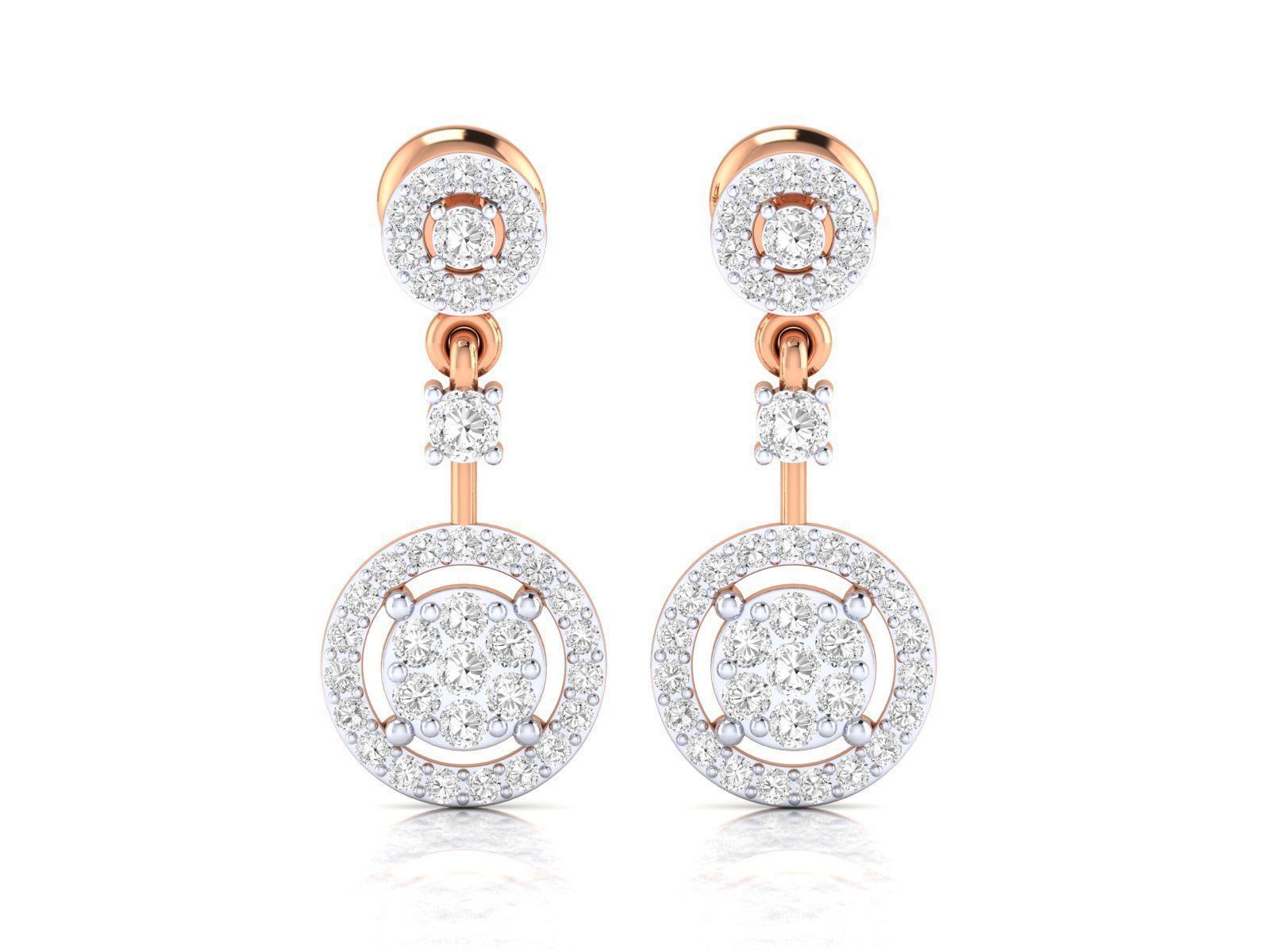 Women Earrings 3dm stl render detail