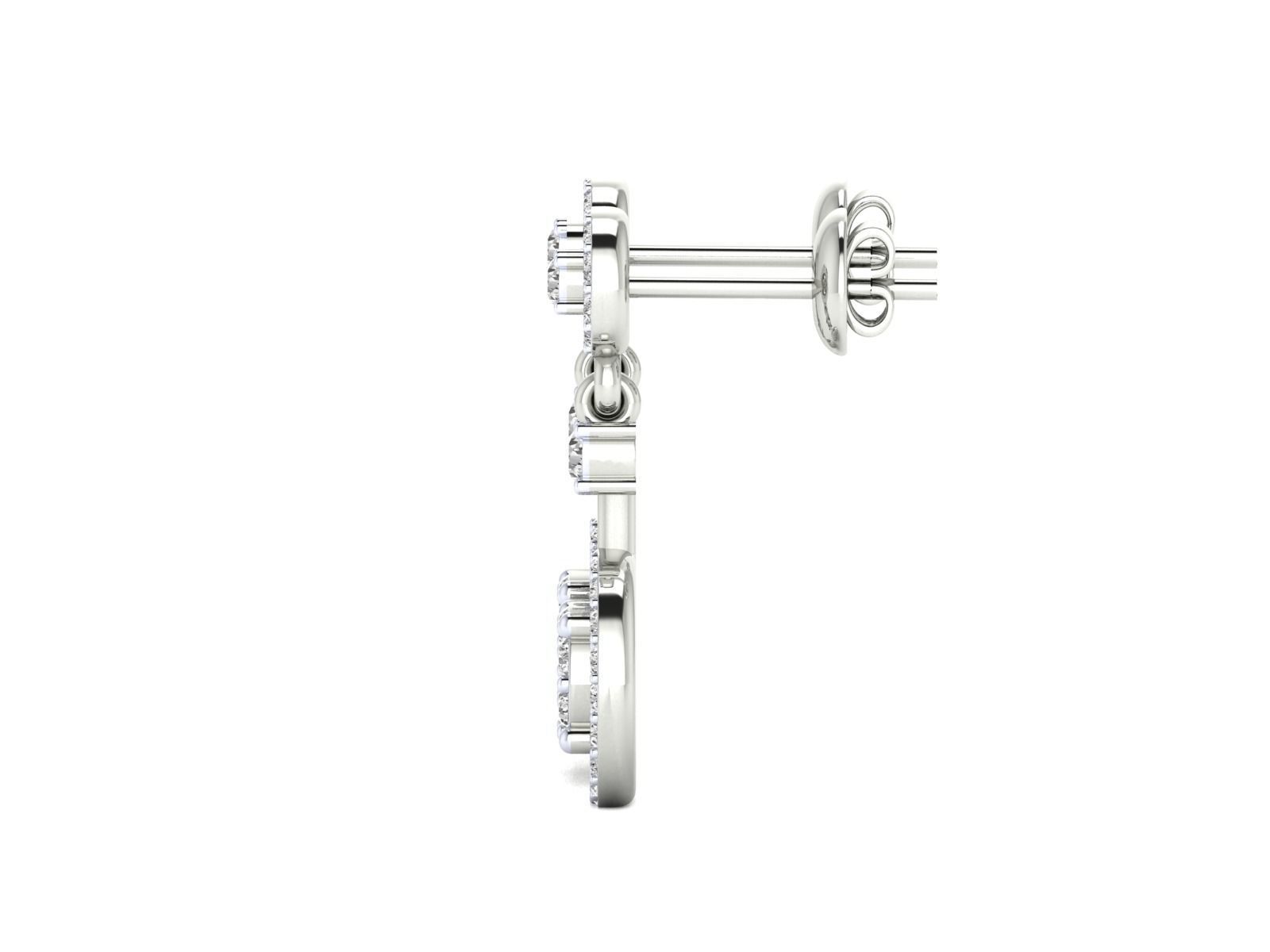 Women Earrings 3dm stl render detail  3D print model_11