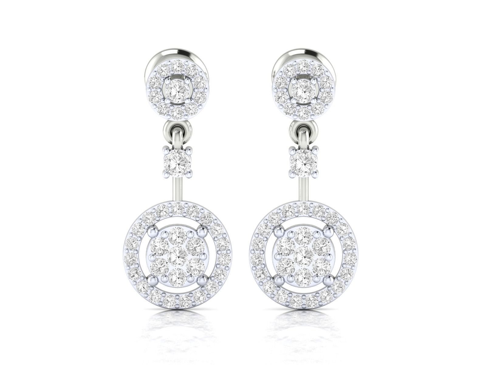 Women Earrings 3dm stl render detail  3D print model_9