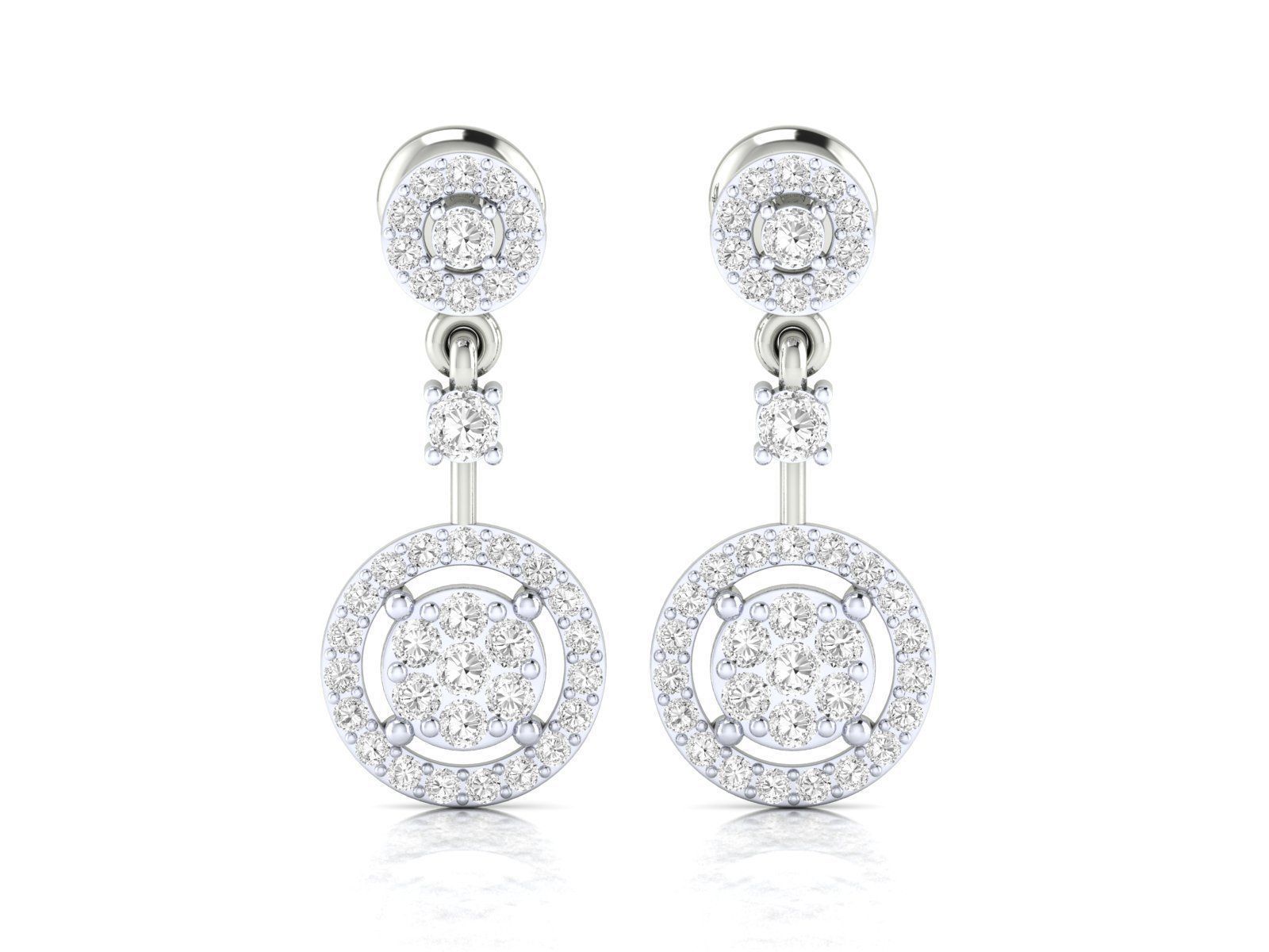 Women Earrings 3dm stl render detail  3D print model_8
