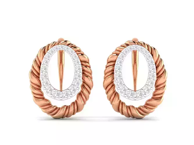 Women Earrings 3dm stl render detail 