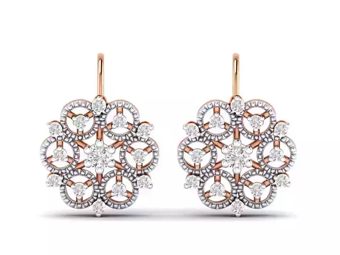 Women Earrings 3dm stl render detail  3D print model