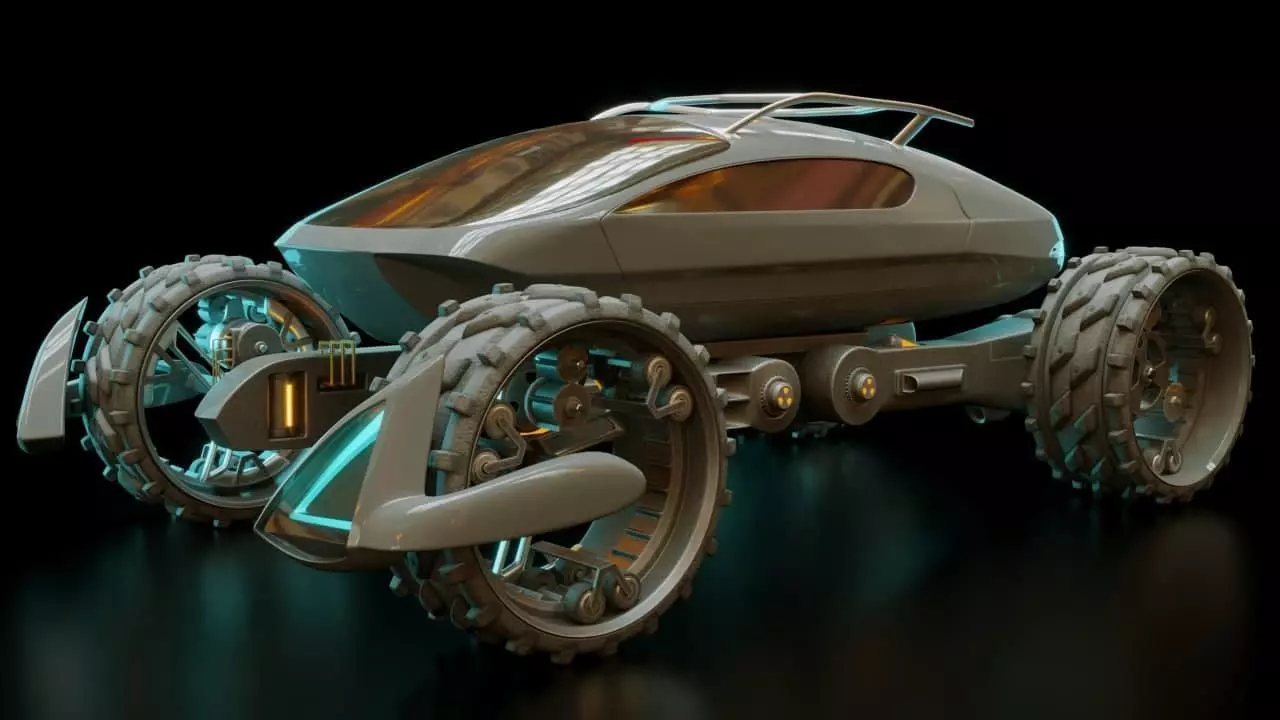 Mars explorer car 3D model_0