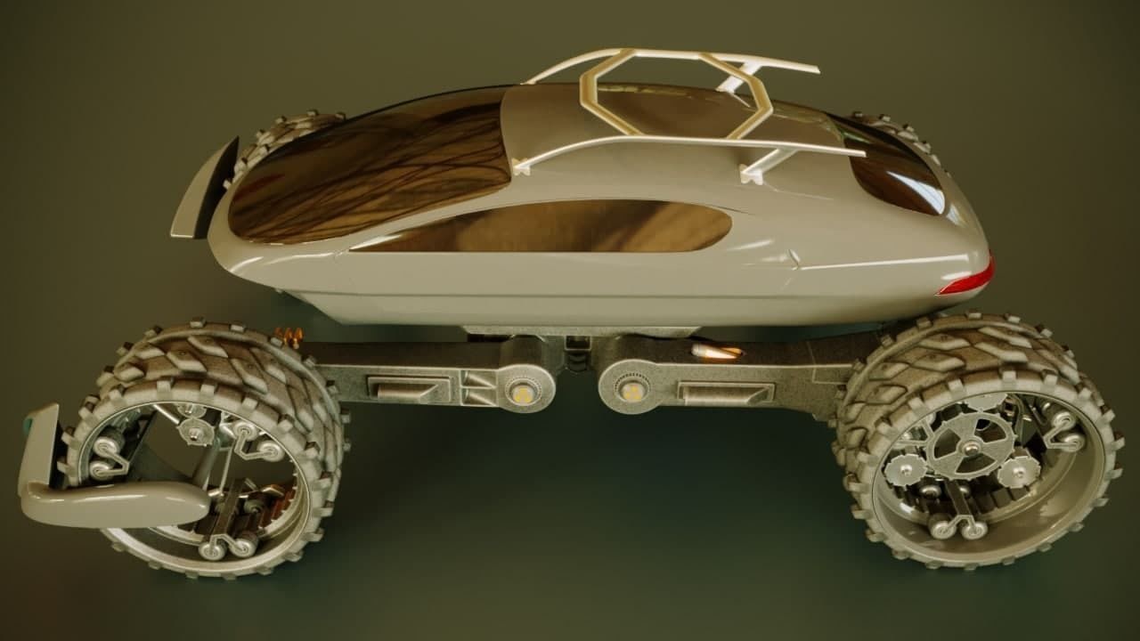 Mars explorer car 3D model_6