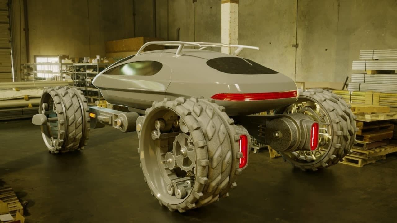 Mars explorer car 3D model_5