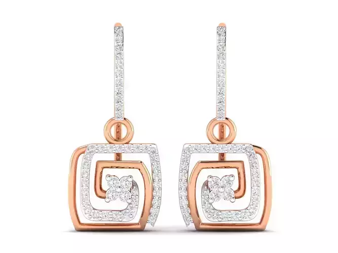 Women Earrings 3dm stl render detail  3D print model