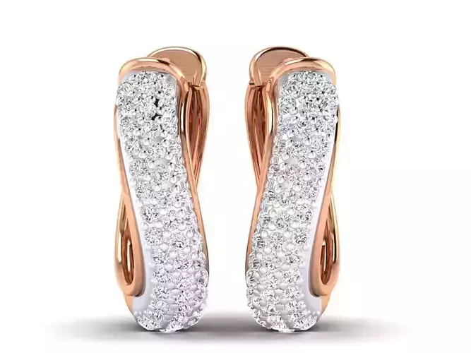 Women Earrings 3dm stl render detail 