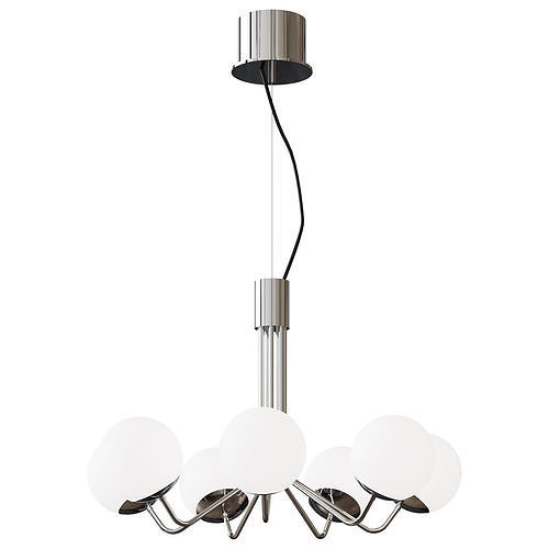 SIMRISHAMN Candelabrum 7-arm chrome  milky glass 3D model
