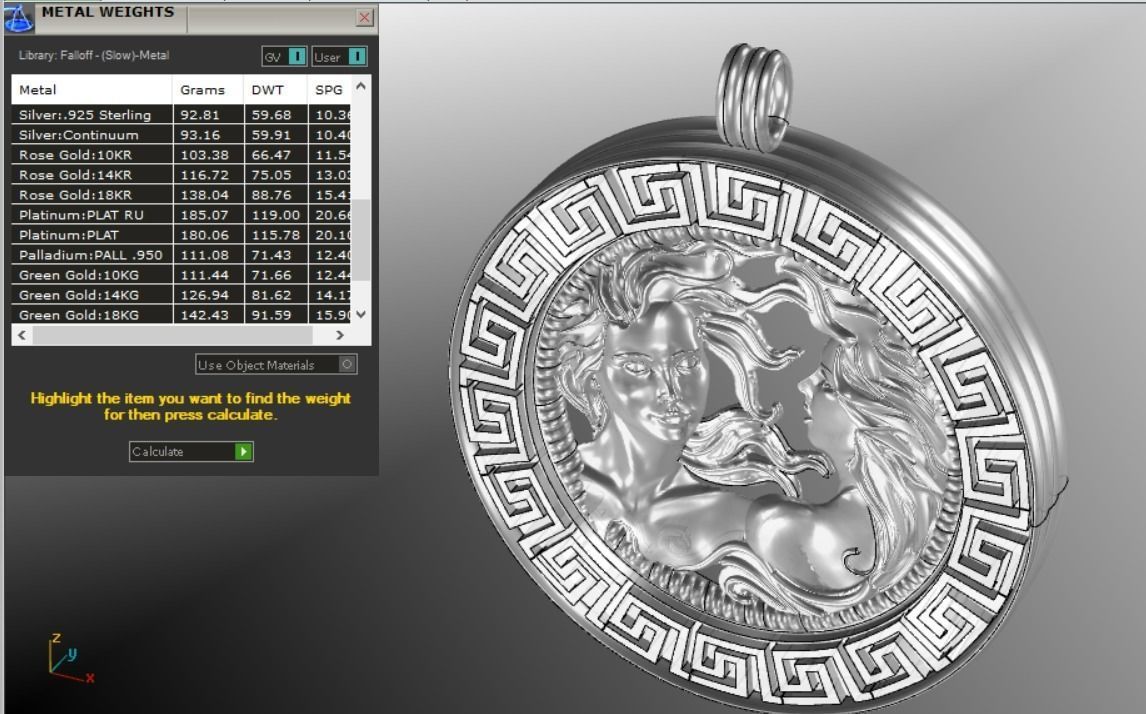 women pendant - Gemini  orginal design 3D print model_16