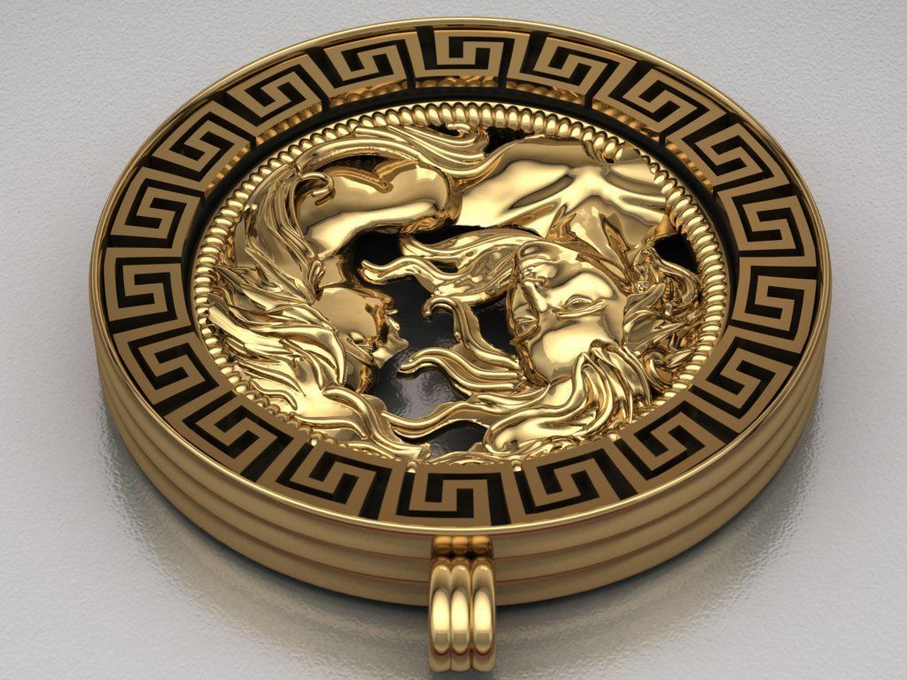 women pendant - Gemini  orginal design 3D print model_3