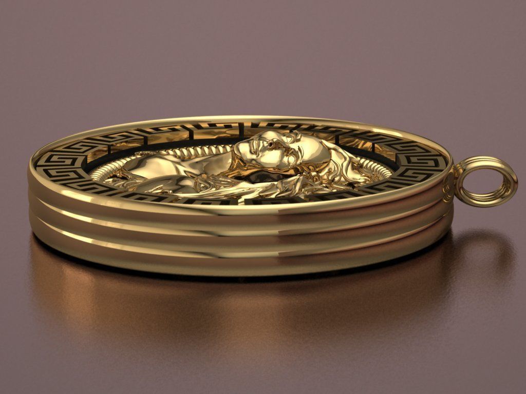 women pendant - Gemini  orginal design 3D print model_4