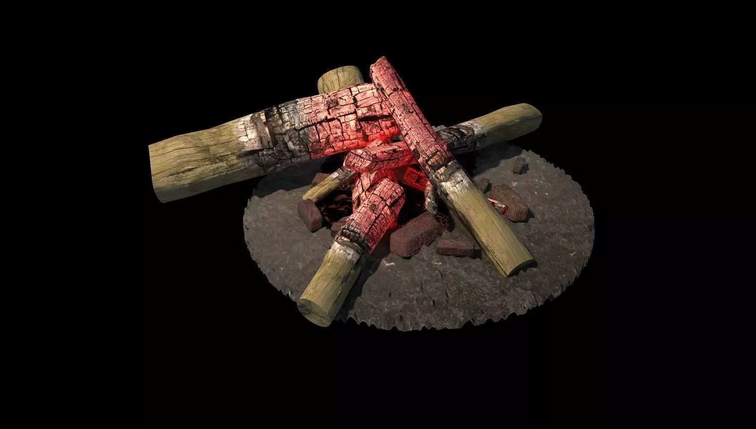 Campfire 3D model_0