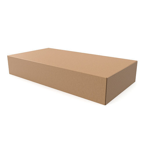 Cardboard box 02 3D model