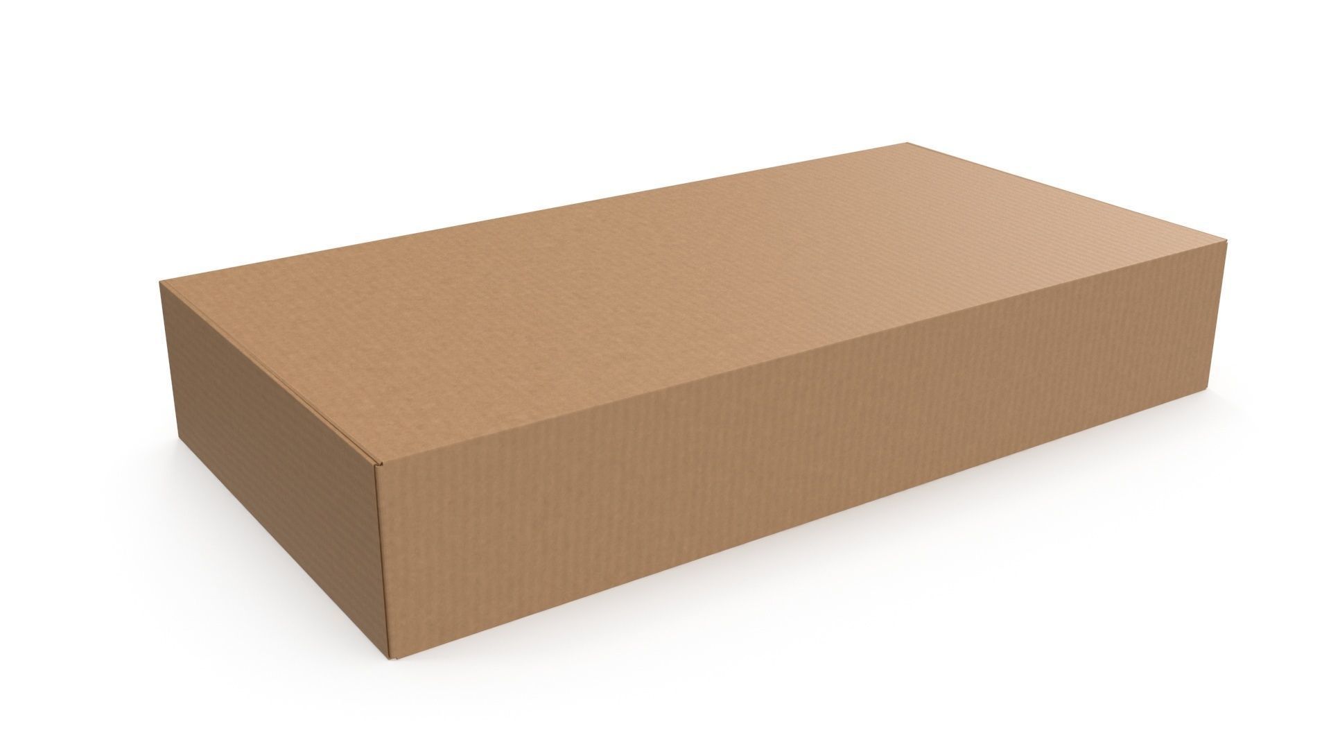 Cardboard box 02 3D model_4