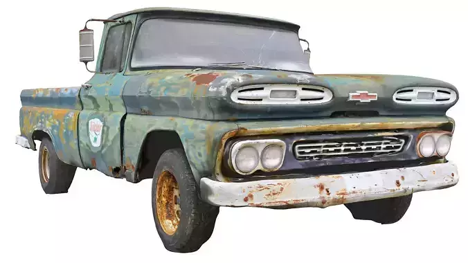 Classic Car Wreck 3D model