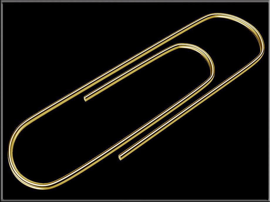 Paper Clip Low-poly 3D model_4