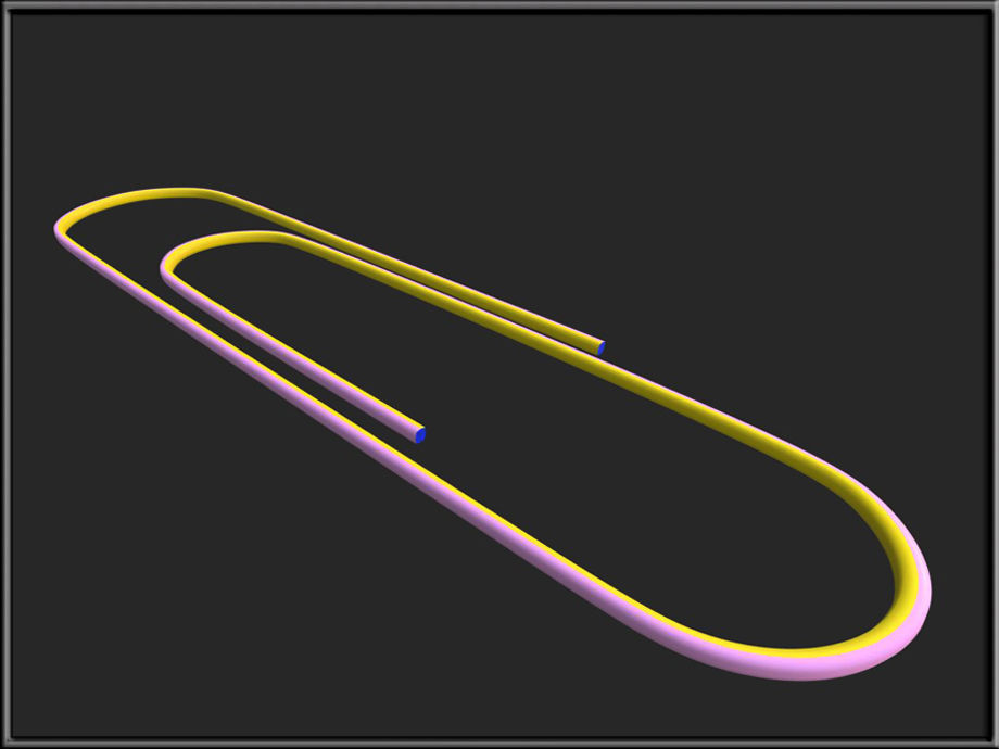 Paper Clip Low-poly 3D model_2