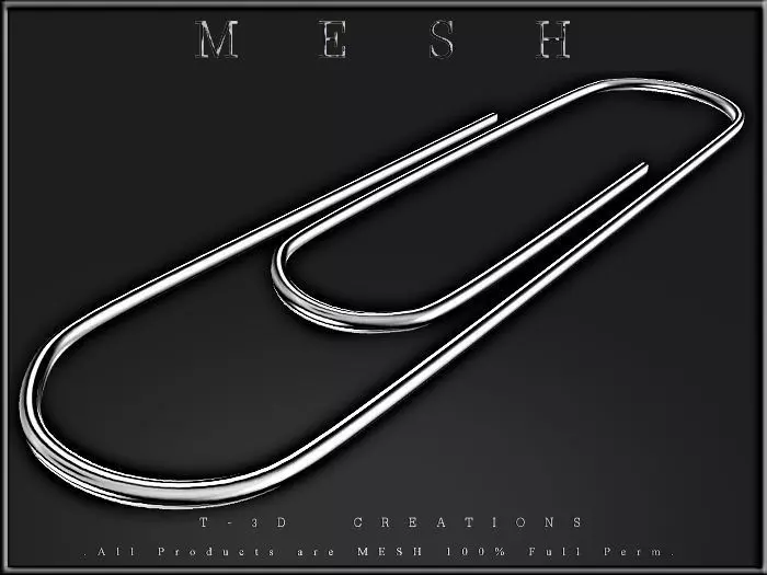 Paper Clip Low-poly 3D model_0