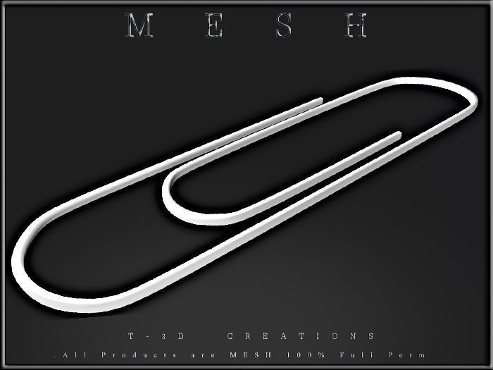 Paper Clip Low-poly 3D model_1