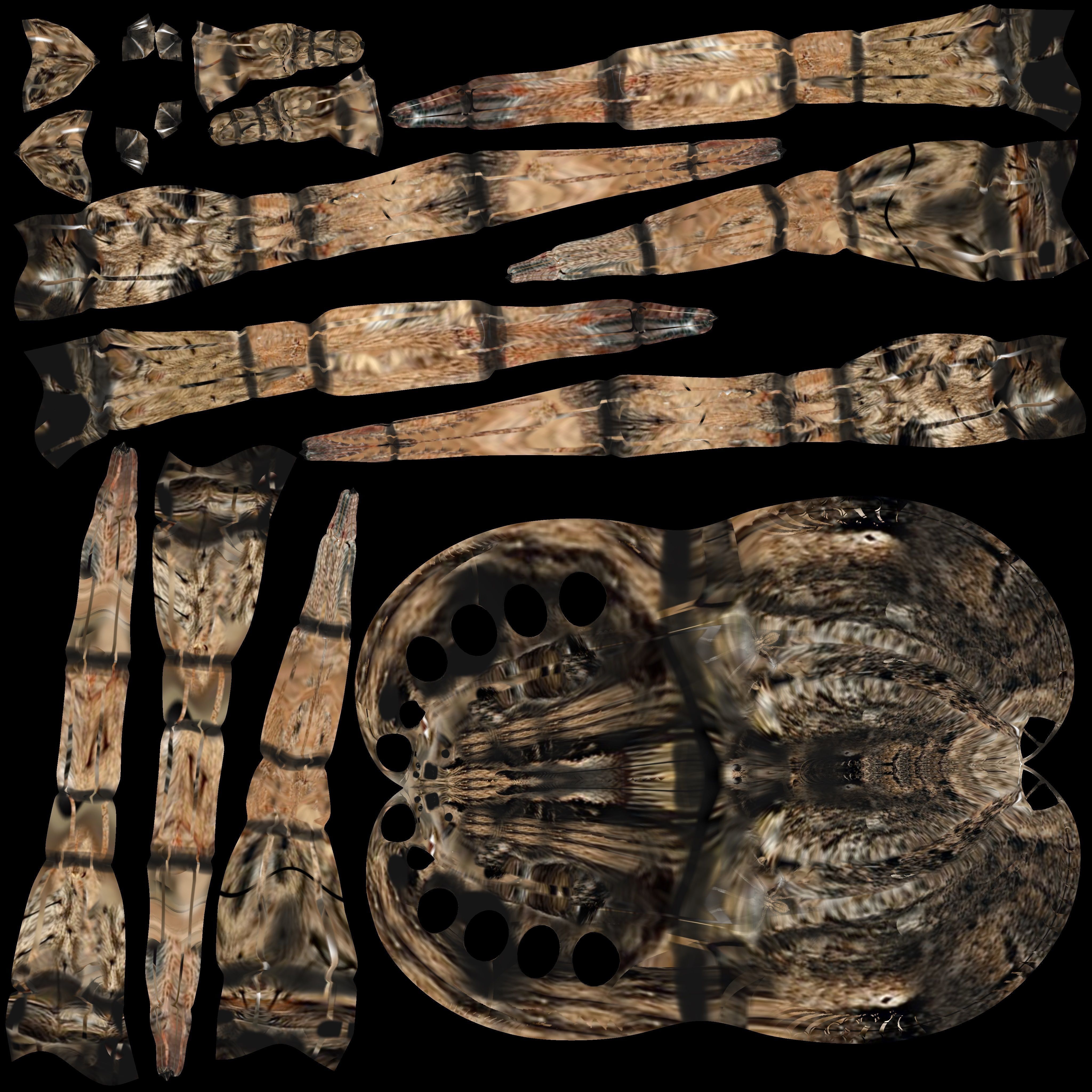 Spider Model giant in desert - 3D model_1