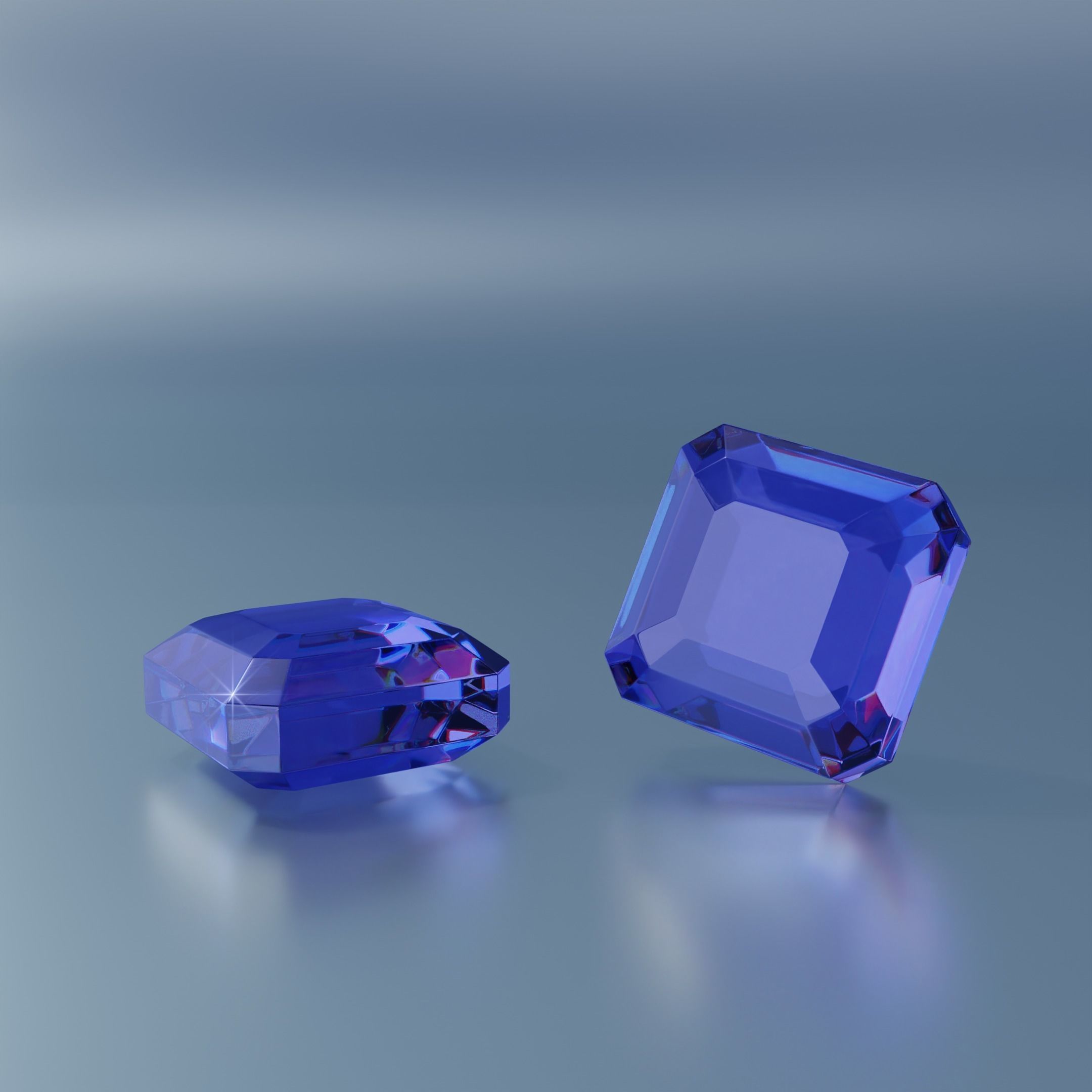 Gem stones Low-poly 3D model_12