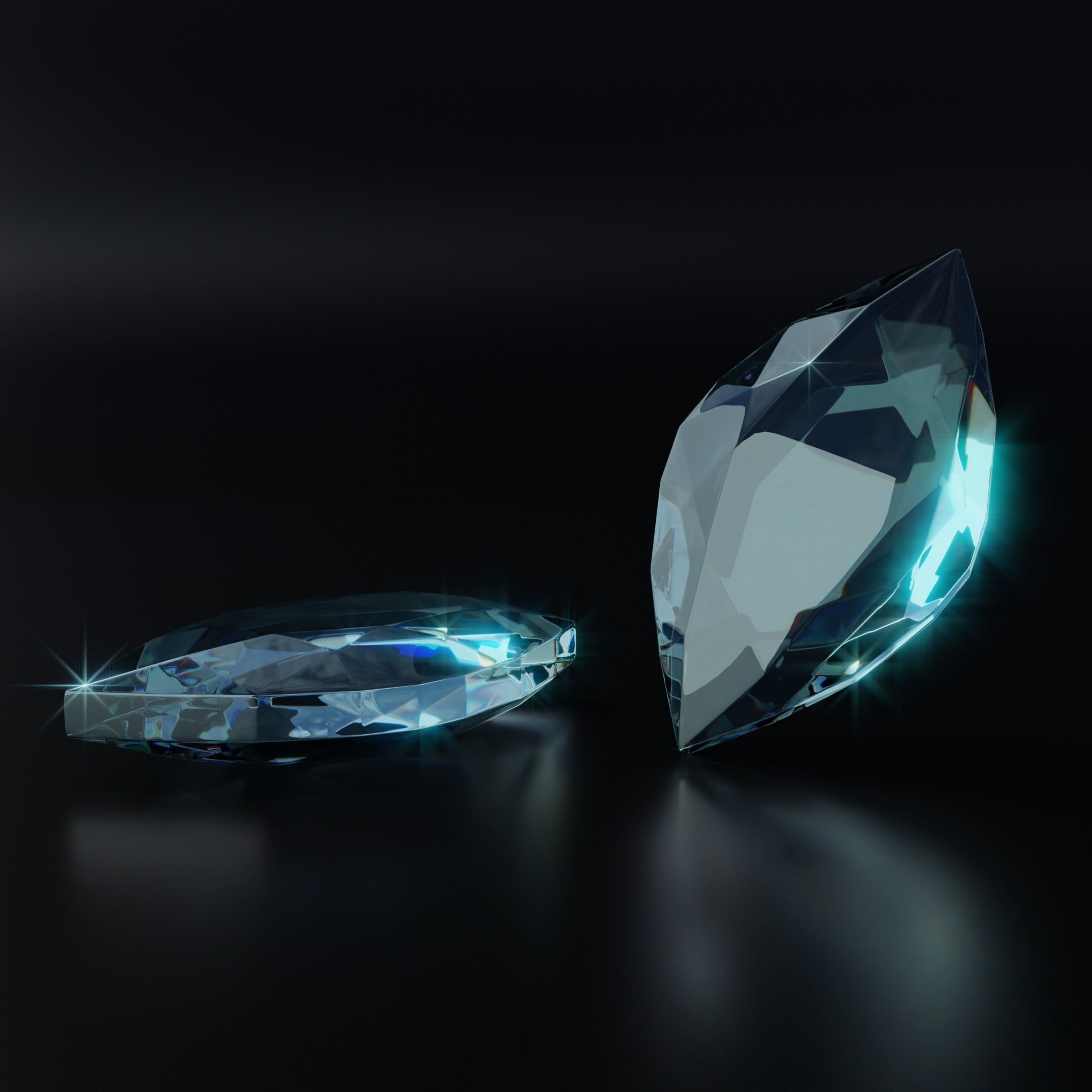Gem stones Low-poly 3D model_17