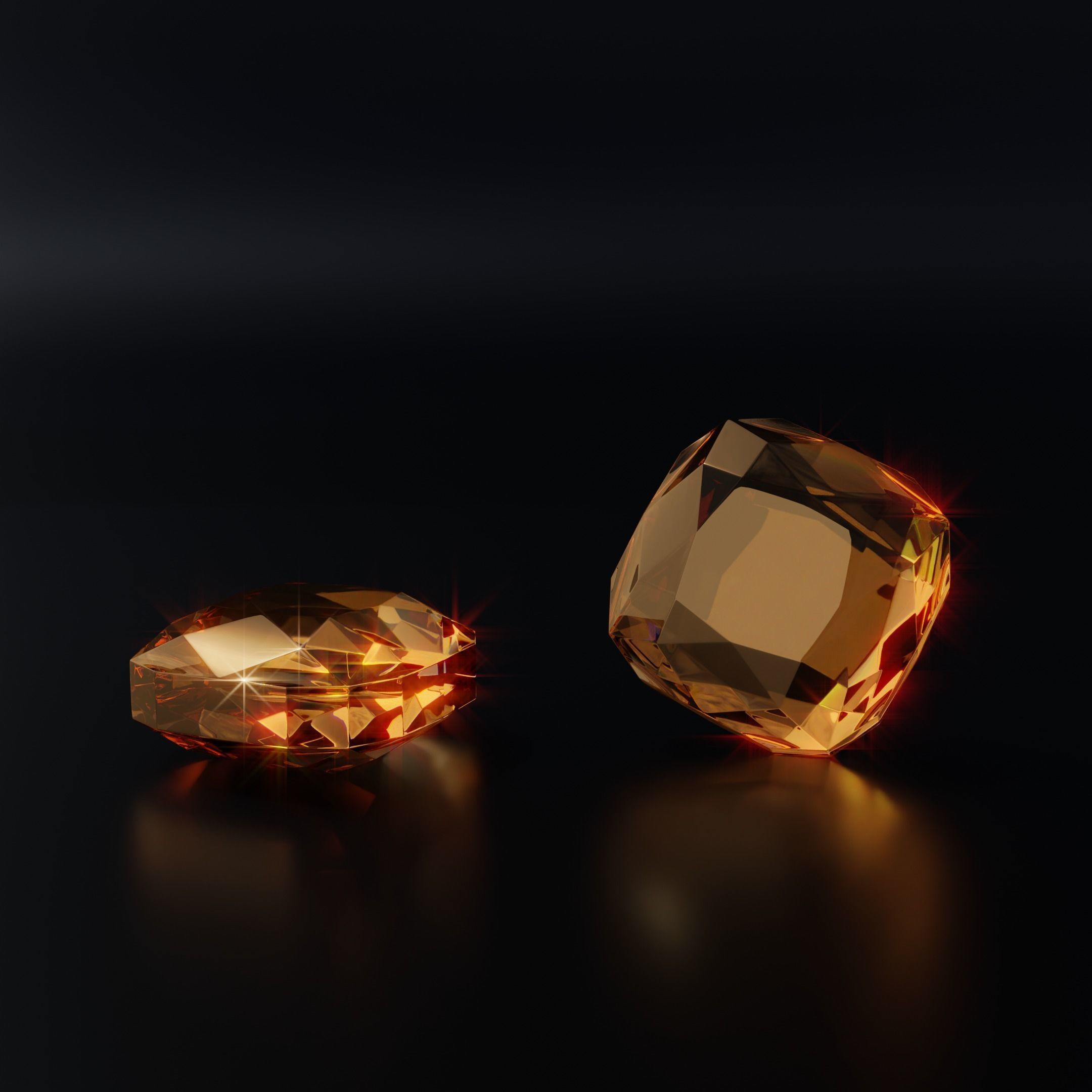 Gem stones Low-poly 3D model_23