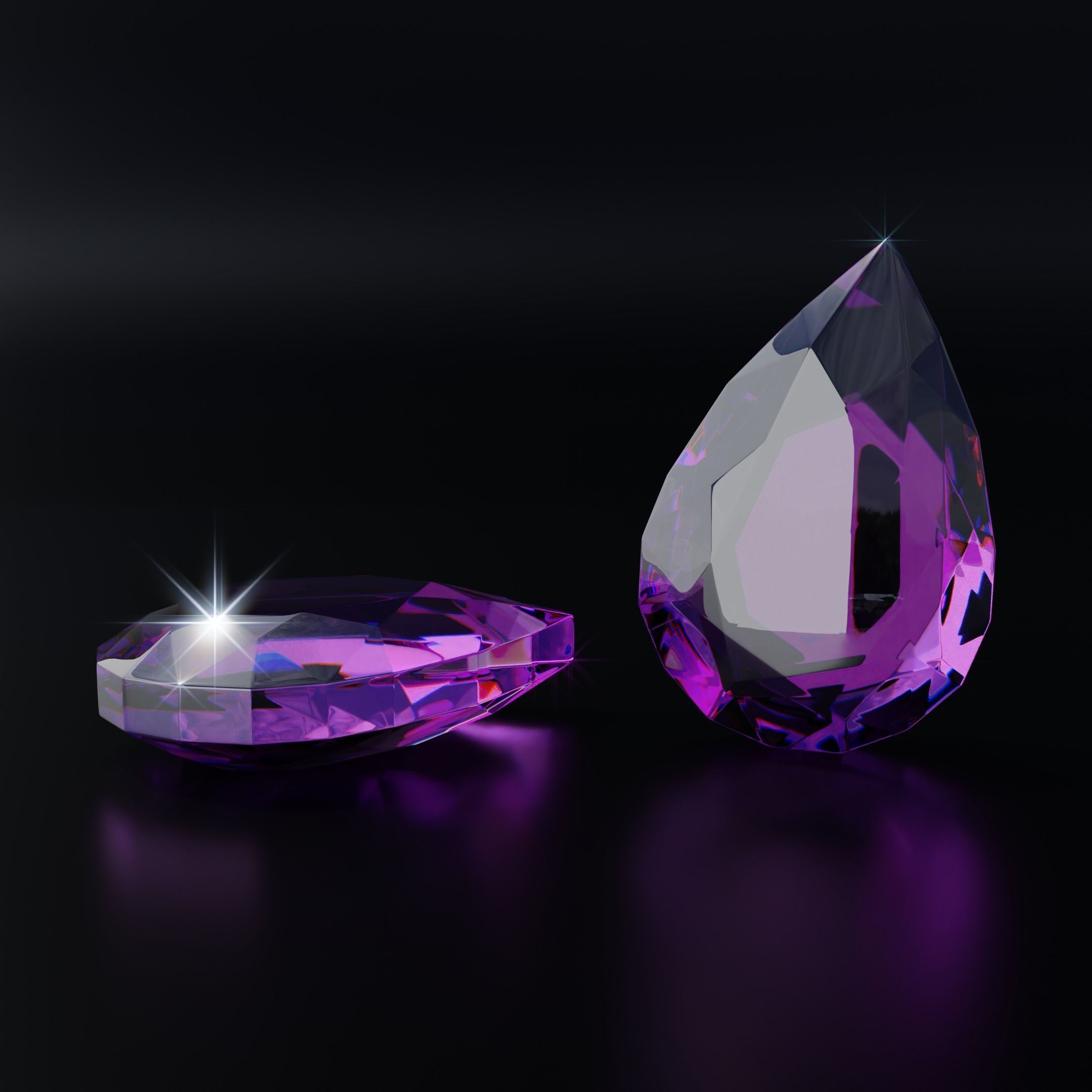 Gem stones Low-poly 3D model_15