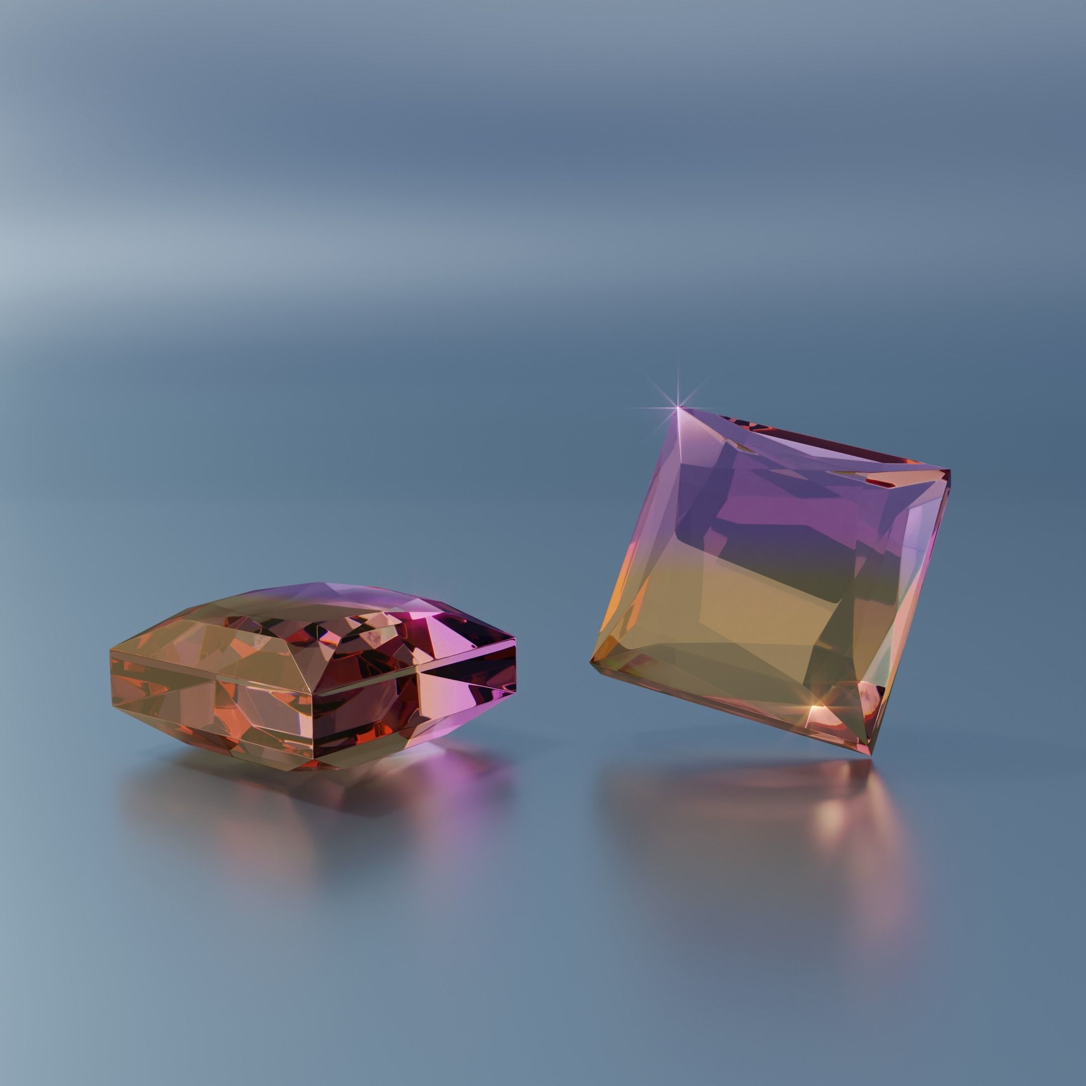 Gem stones Low-poly 3D model_26