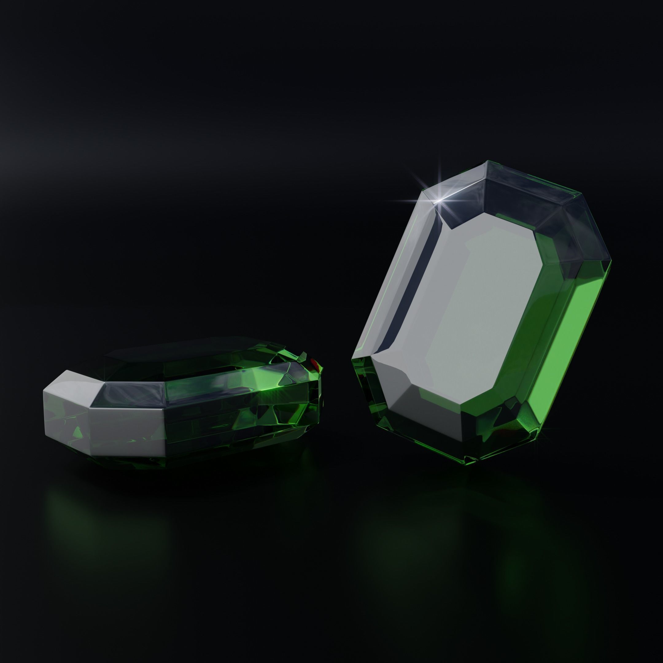Gem stones Low-poly 3D model_5